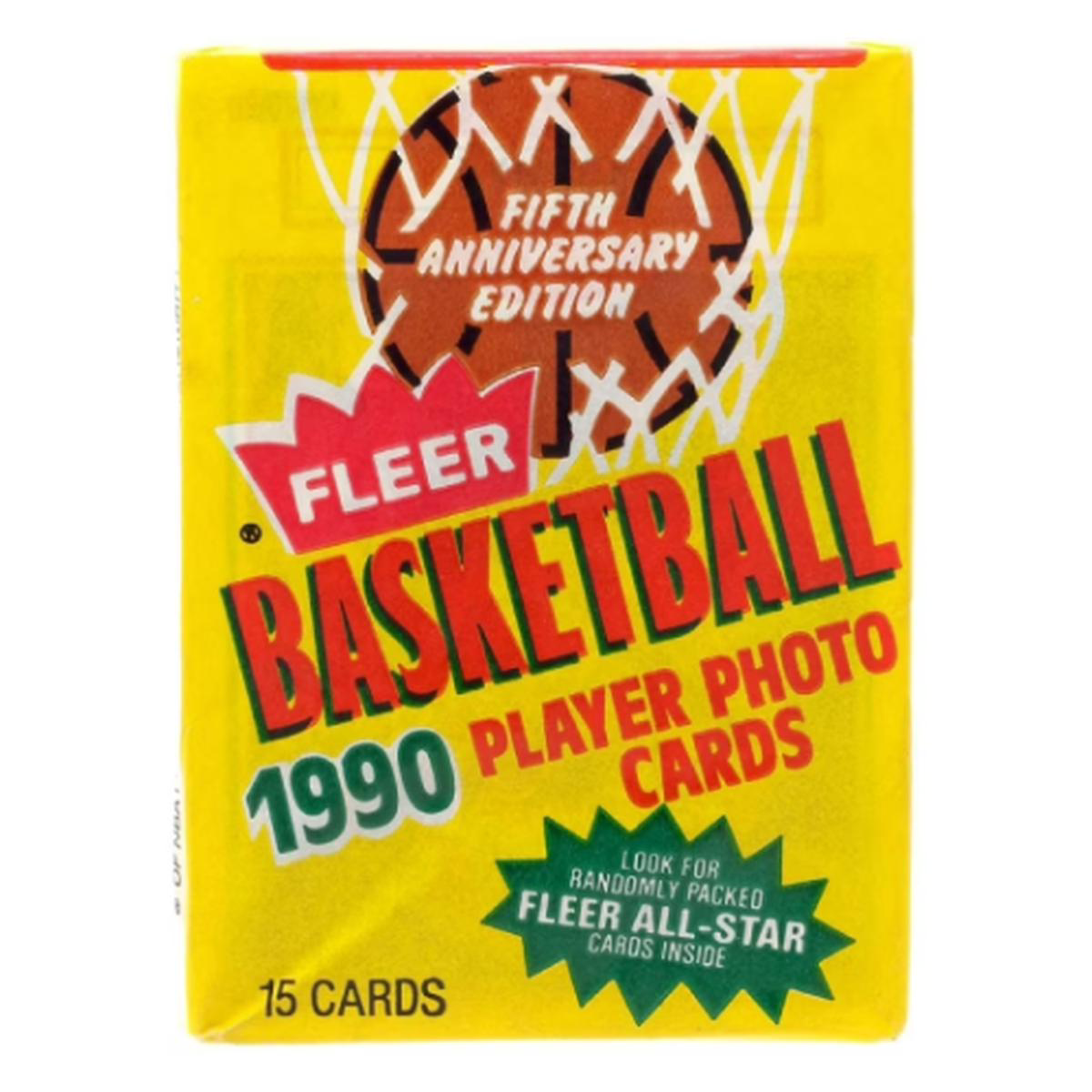 1990 Fleer Basketball Cards Unopened Pack