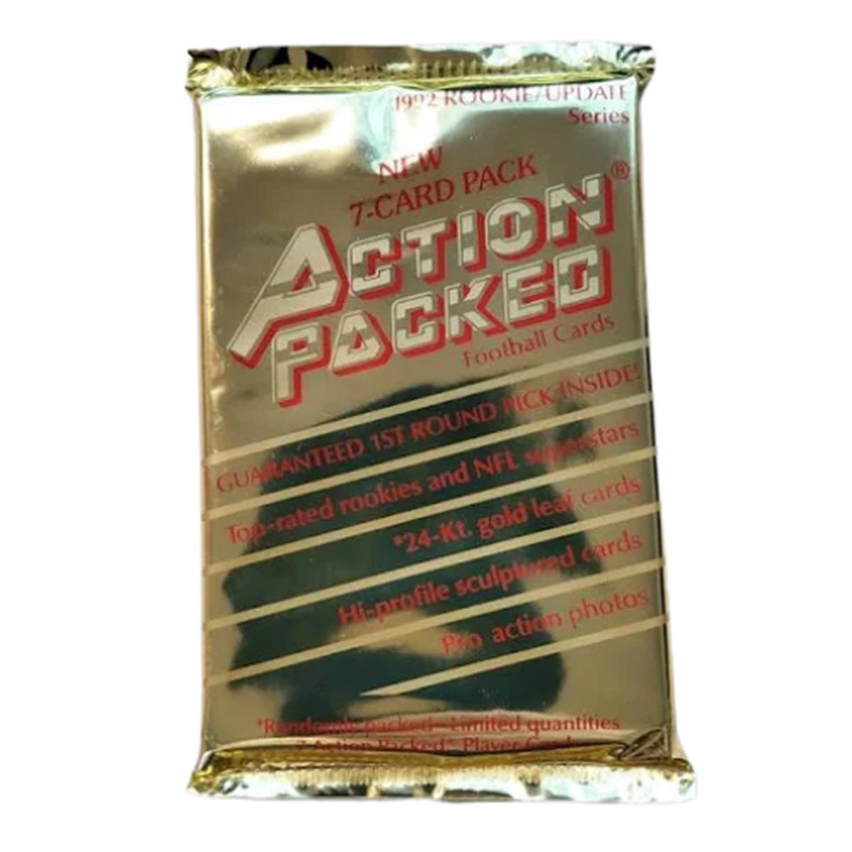 1992 Action Packed RookieUpdates Football Cards Unopened Pack