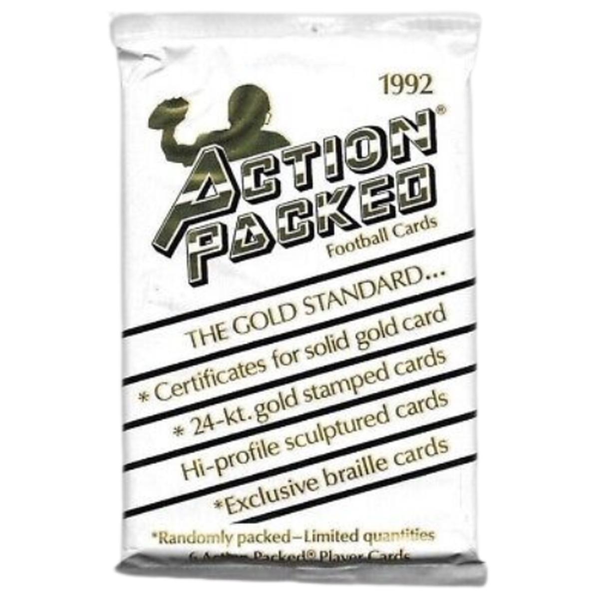 1992 Action Packed Football Cards Unopened Pack