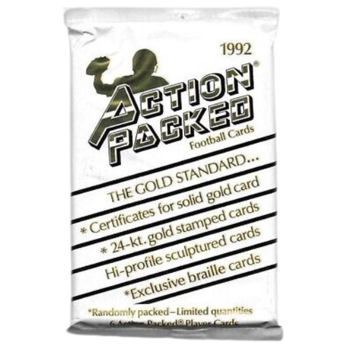 1992 Action Packed Football Cards Unopened Pack