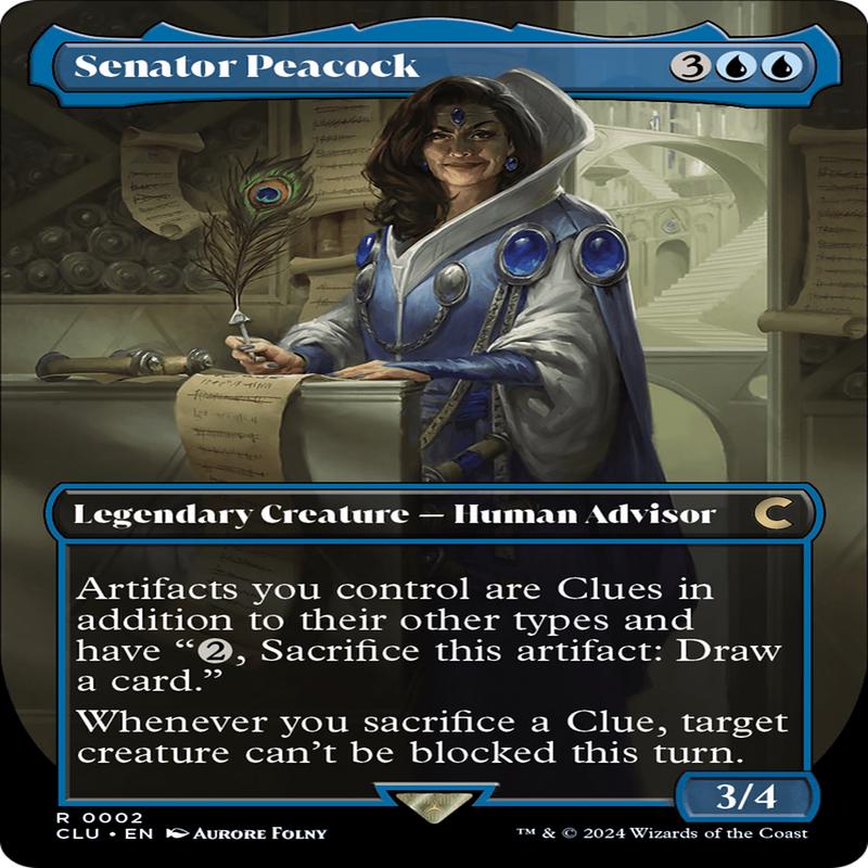 Senator Peacock (CLU-002) - Ravnica: Clue Edition (Borderless) [Rare]