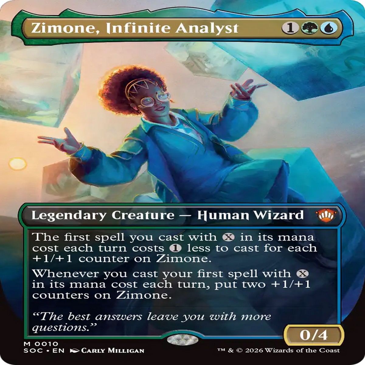 Zimone Infinite Analyst (Borderless) Secrets of Strixhaven Commander