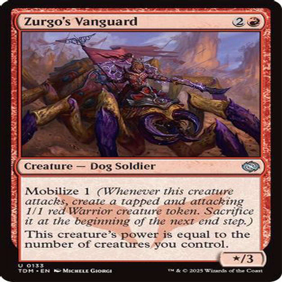 Zurgo's Vanguard (TDM-133) - Tarkir: Dragonstorm Foil [Uncommon]