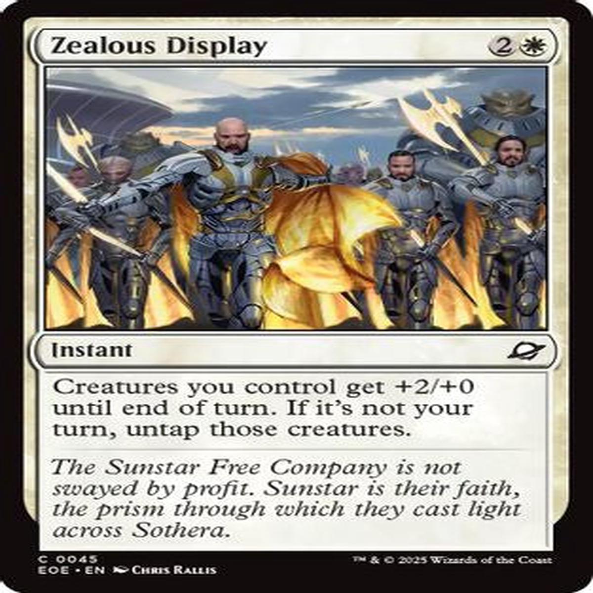 Zealous Display (EOE-045) - Edge of Eternities Foil [Common]