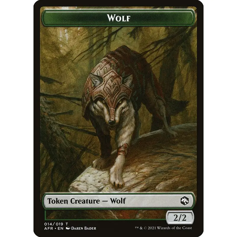 Wolf // Boo Double-Sided Token [Dungeons & Dragons: Adventures in the Forgotten Realms Tokens]