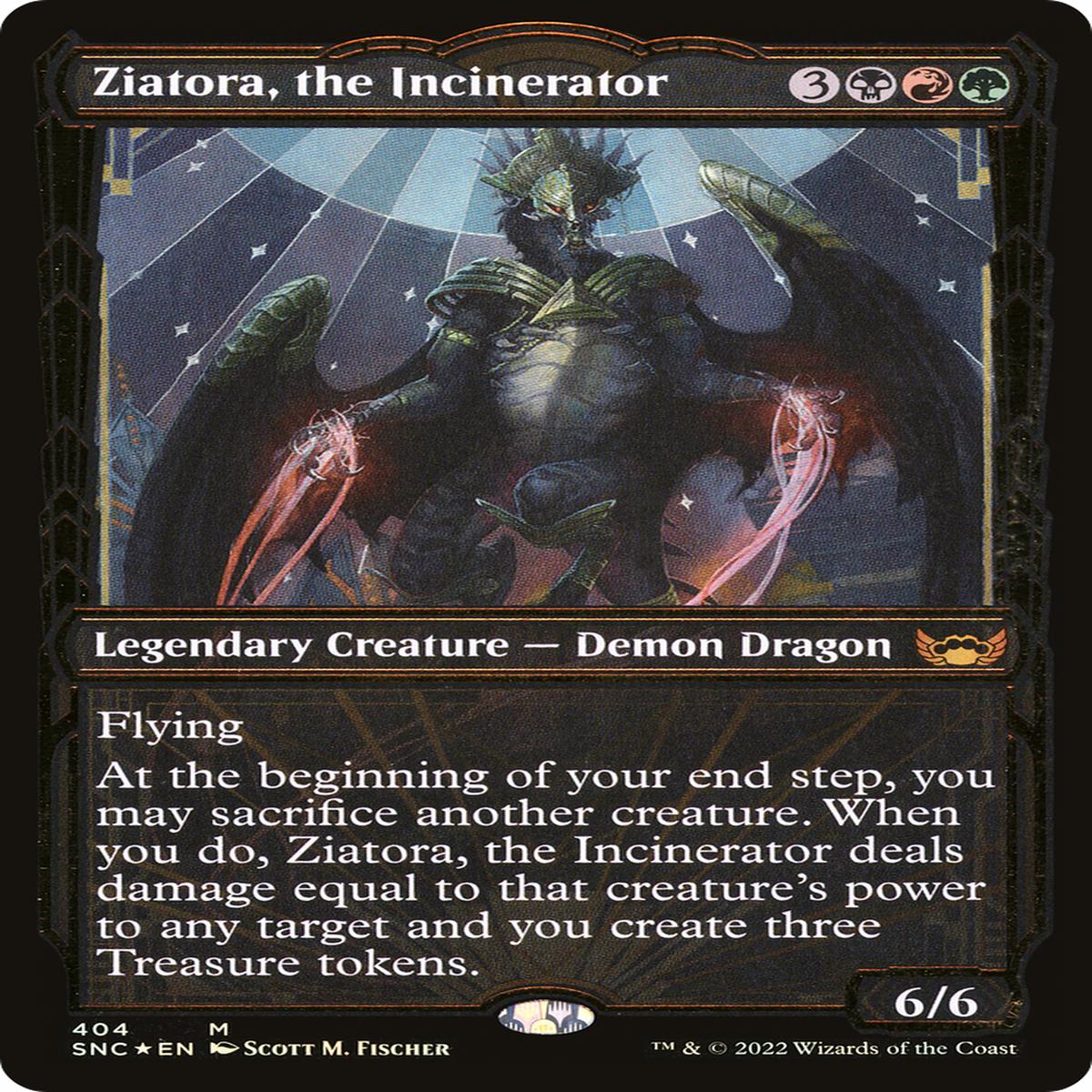 Ziatora, the Incinerator (SNC-404) - Streets of New Capenna: (Showcase) Foil [Mythic]