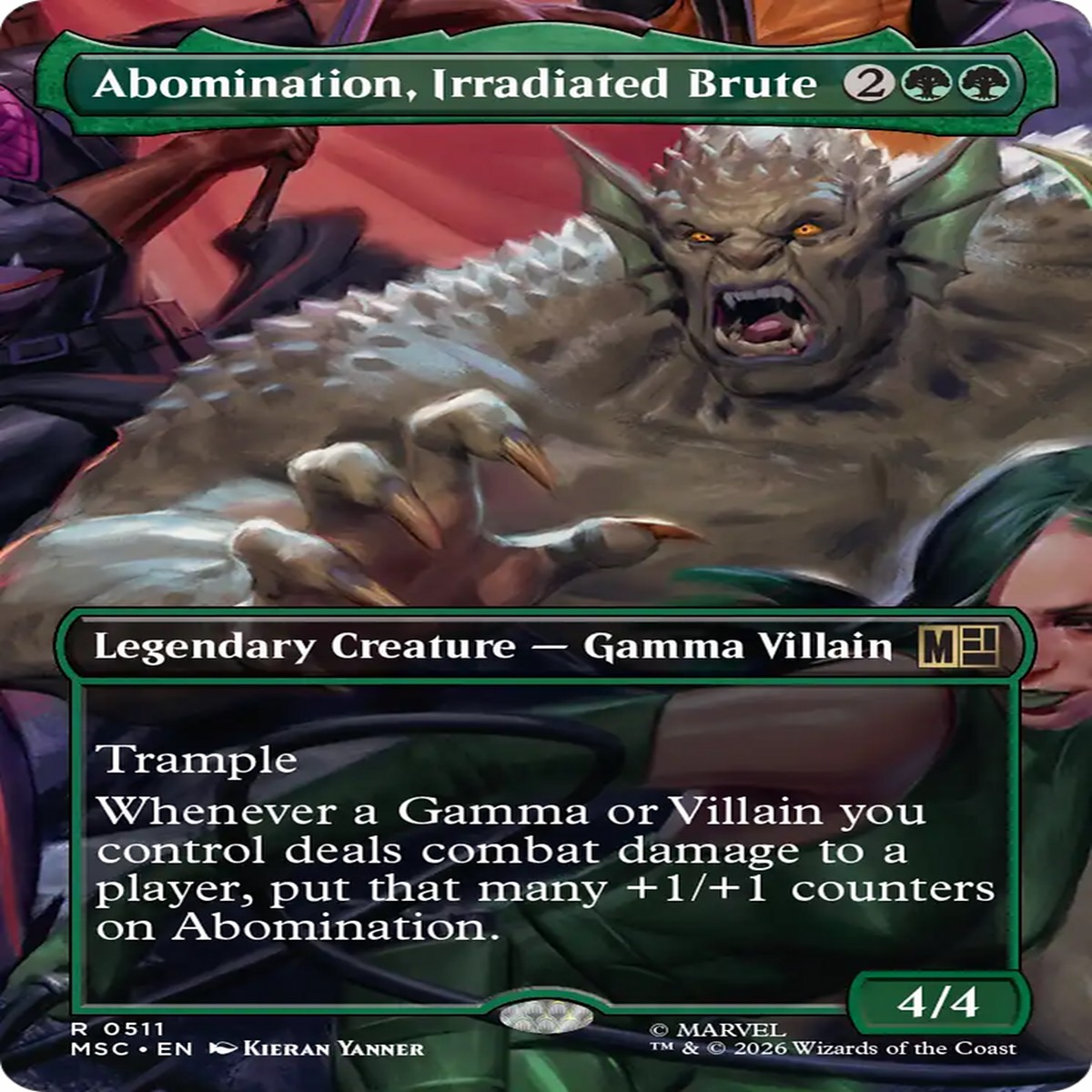 Abomination Irradiated Brute (Borderless) Marvel Super Heroes Commander