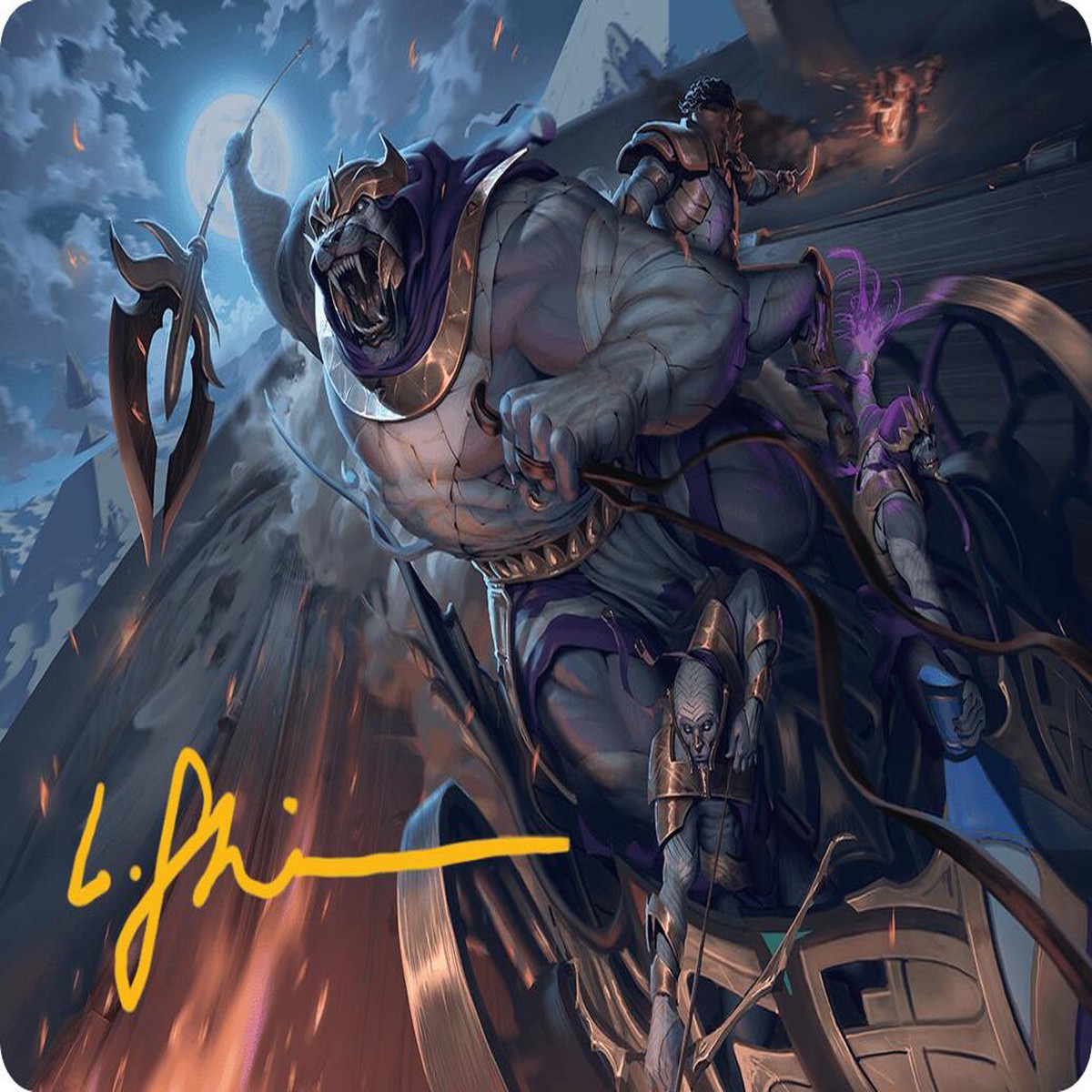 Zahur Glorys Past Art Card (Gold-Stamped Signature) Aetherdrift Art Series