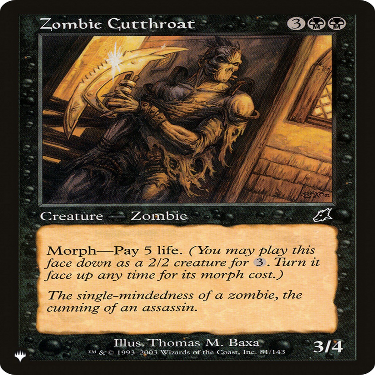 Zombie Cutthroat The List