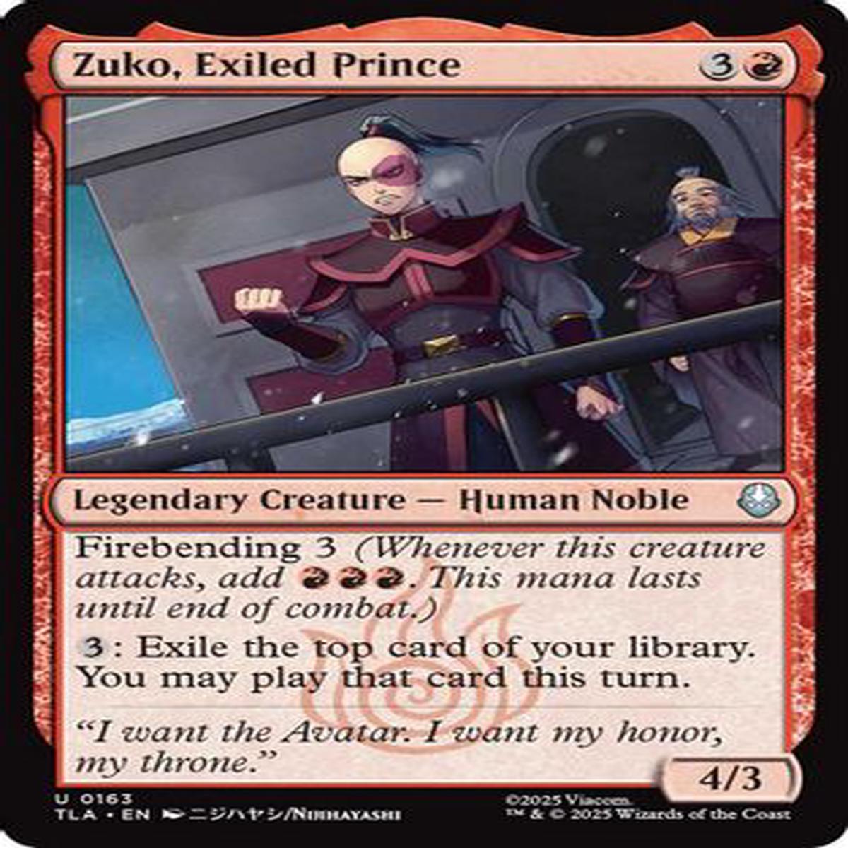 Zuko, Exiled Prince  [Avatar: The Last Airbender] Foil