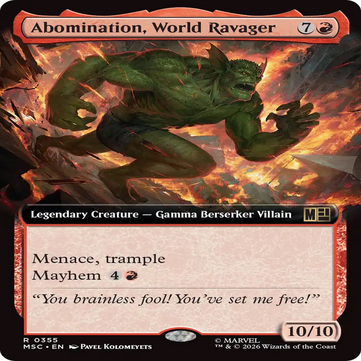 Abomination, World Ravager (Extended Art) [Marvel Super Heroes Commander]