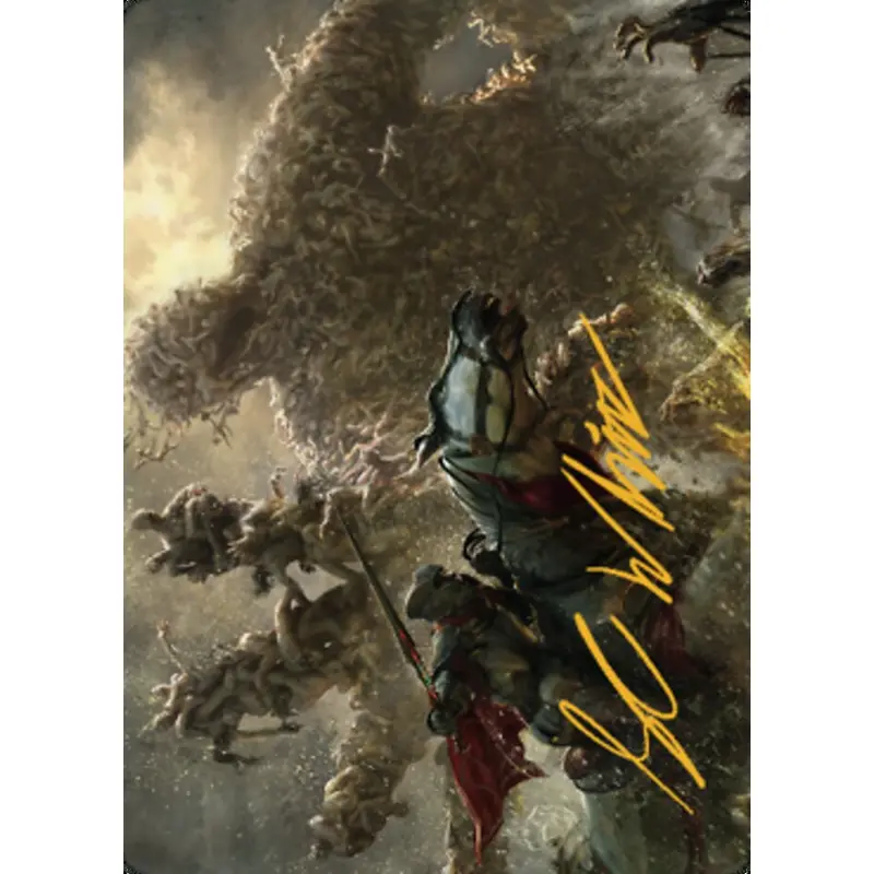 Writhing Necromass Art Card (Gold-Stamped Signature) [Dominaria United Art Series]