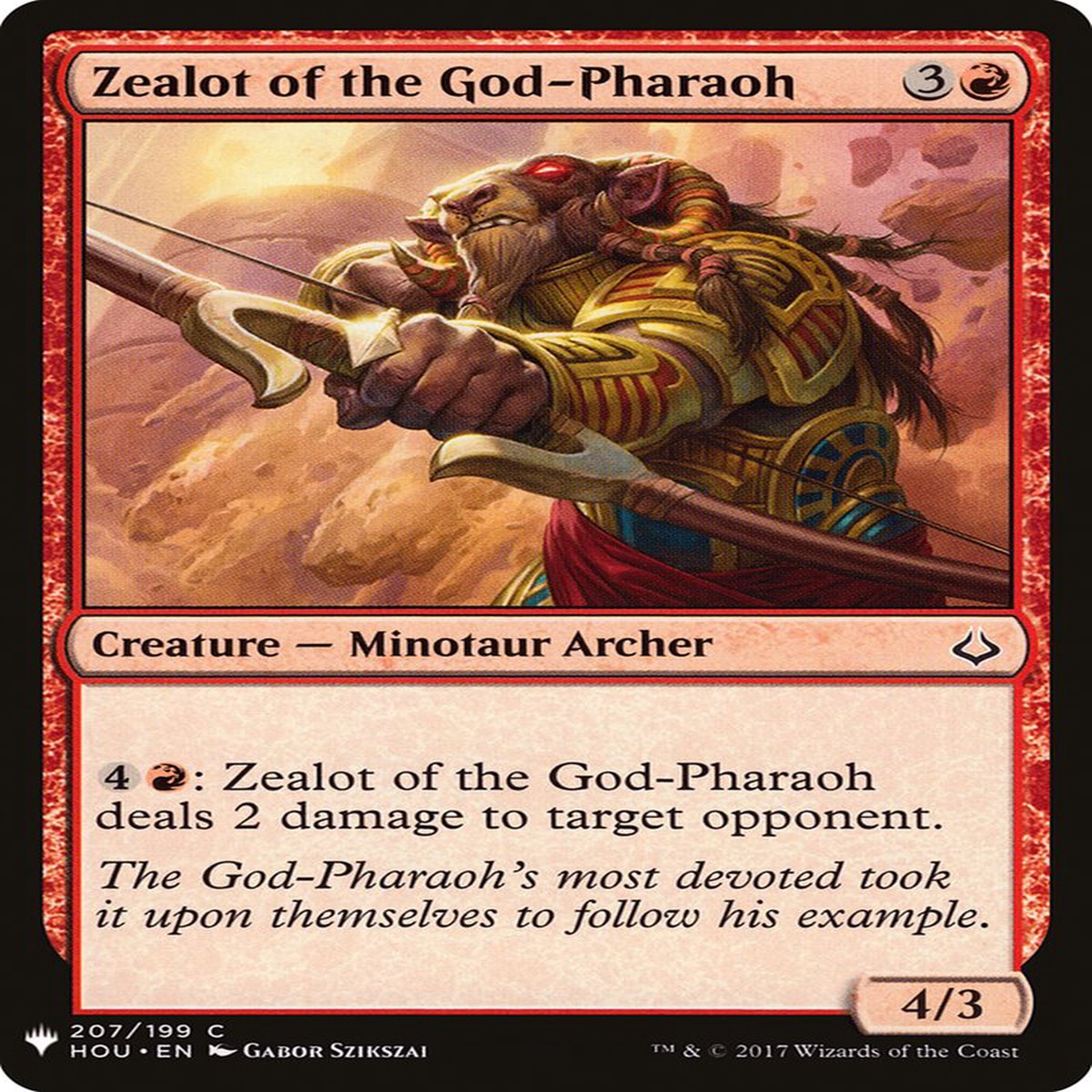 Zealot of the God-Pharaoh Mystery Booster