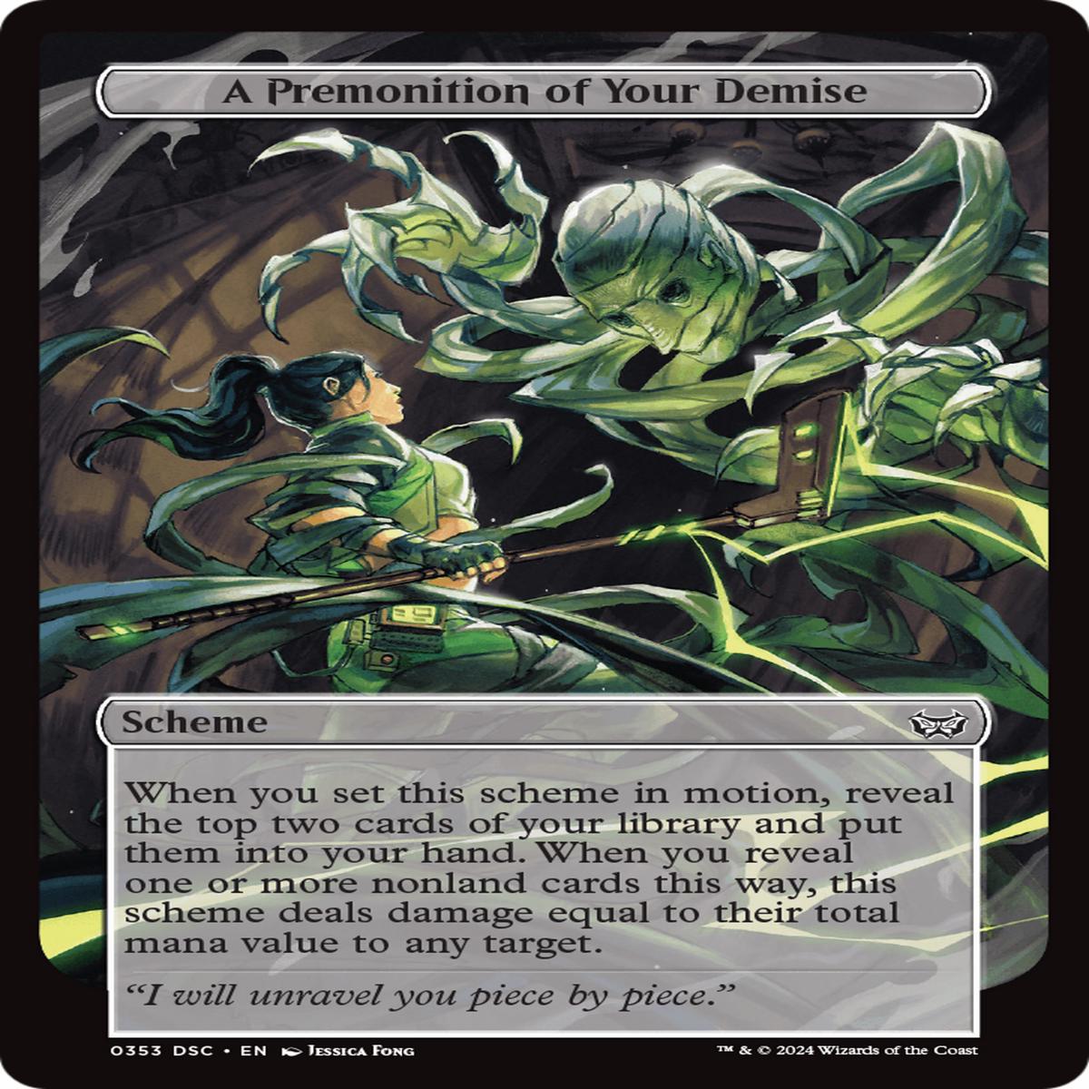 A Premonition of Your Demise (Full Art) [Duskmourn: Archenemy]