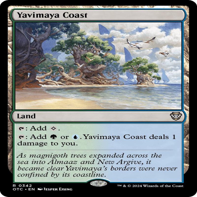 Yavimaya Coast Outlaws Of Thunder Junction Commander Damaged