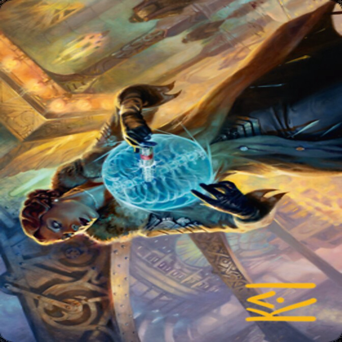 Writ of Return Art Card (Gold-Stamped Signature) Streets of New Capenna Art Series