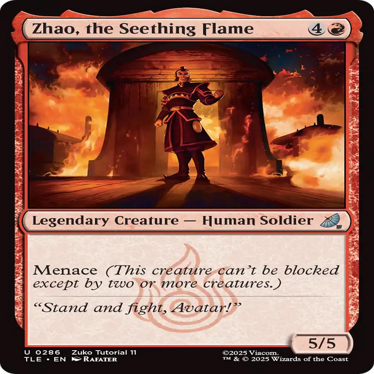 Zhao, the Seething Flame (0286) [Avatar: The Last Airbender: Eternal-Legal]