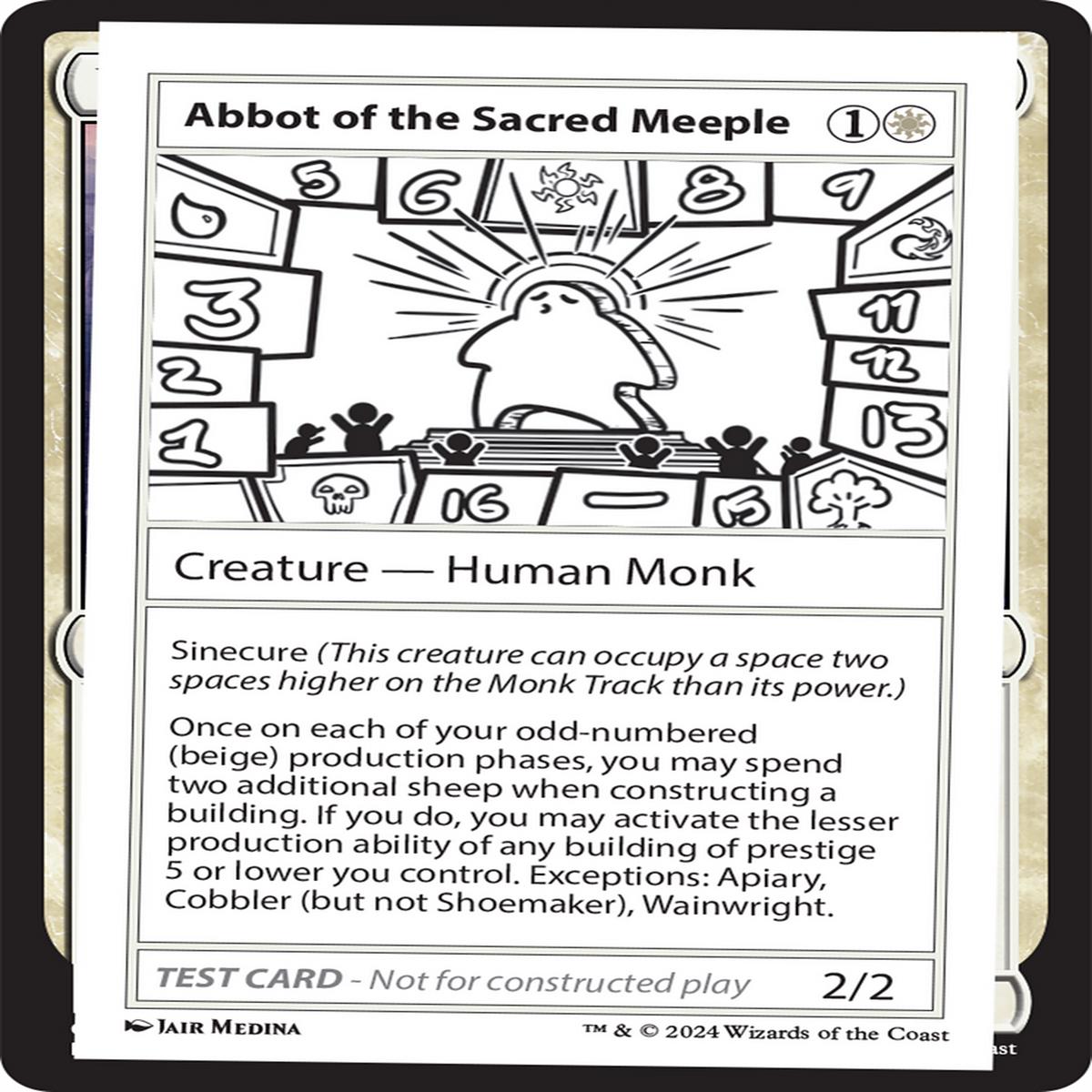 Abbot Of The Sacred Meeple (Mb2) 507 EnN LightlyPlayed