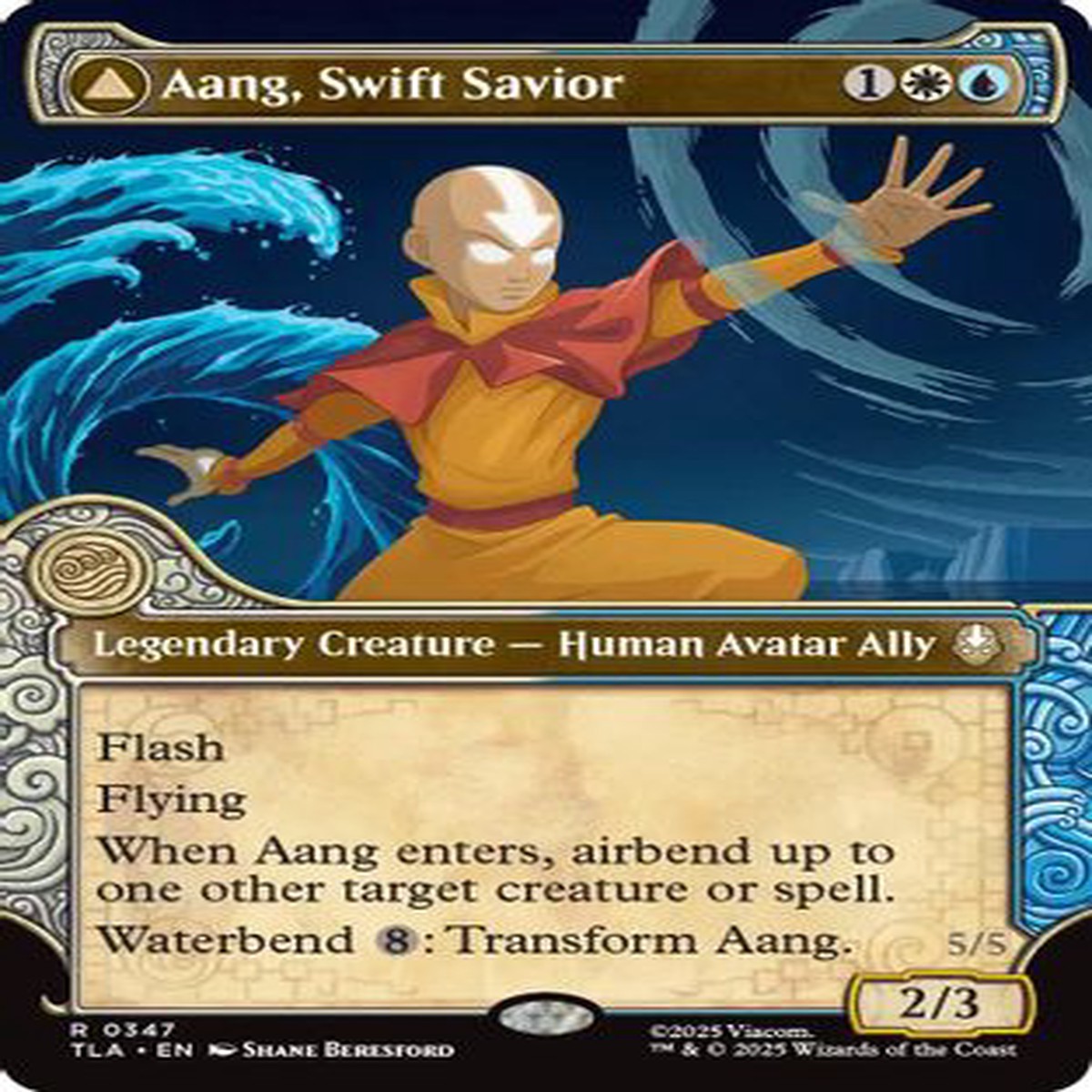 Aang, Swift Savior (Showcase) (TLA-347) - Avatar: The Last Airbender Foil [Rare]