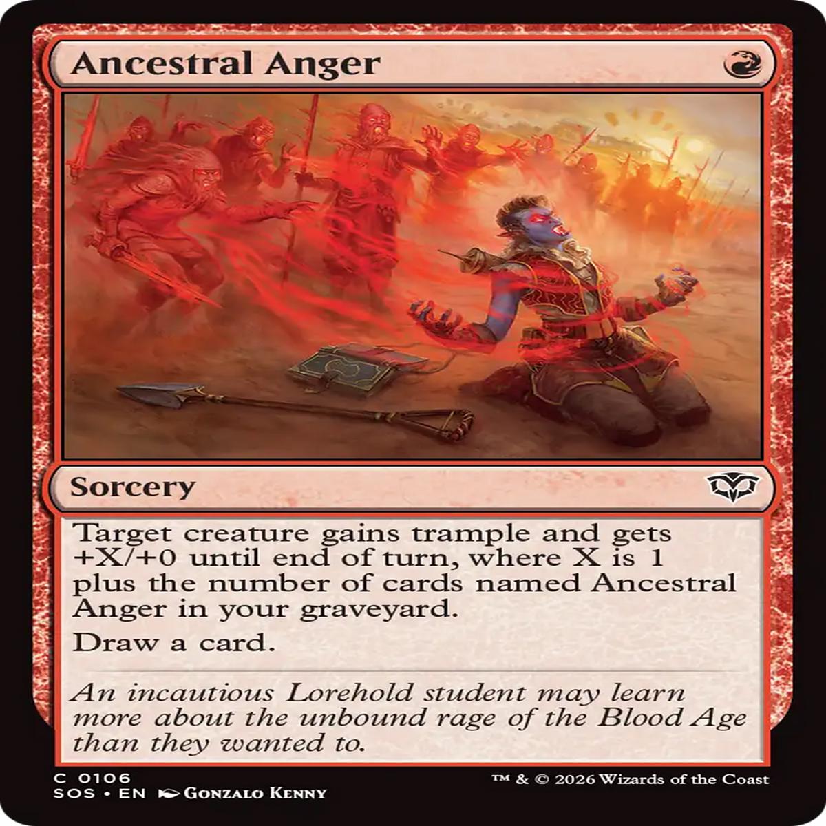 Ancestral Anger (Sos) 106 EnN NearMint