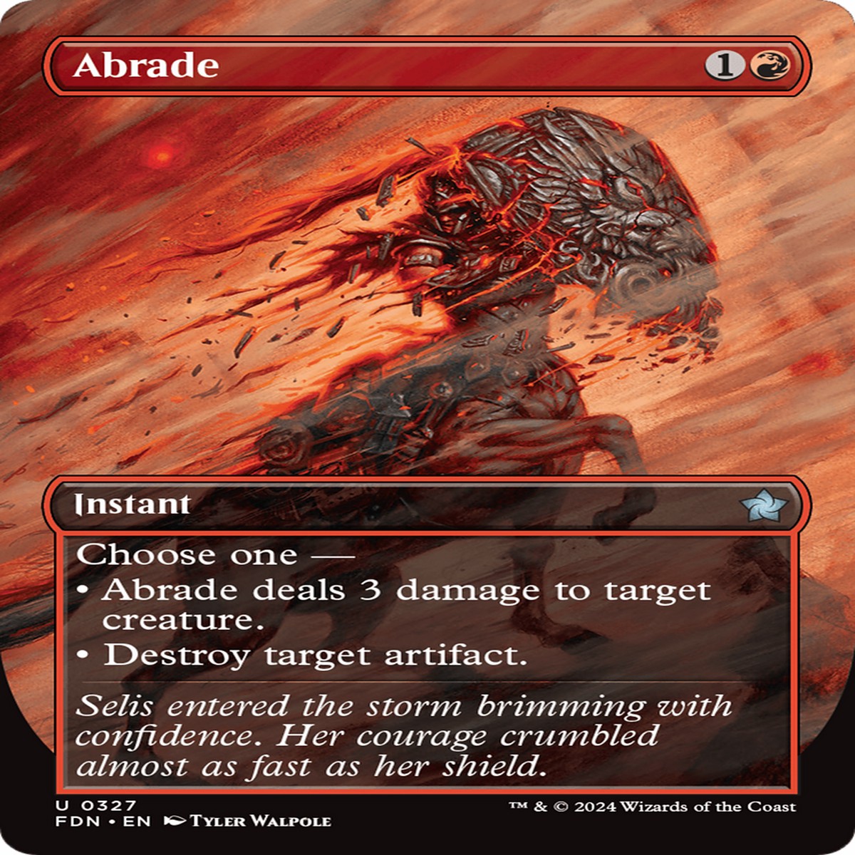 Abrade (FDN-327) - Foundations (Borderless) Foil [Uncommon]