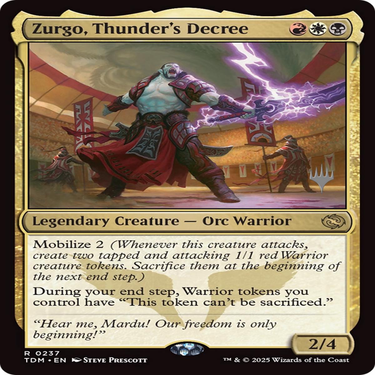 Zurgo ThunderS Decree (Ptdm) 237P EnN SO NearMint