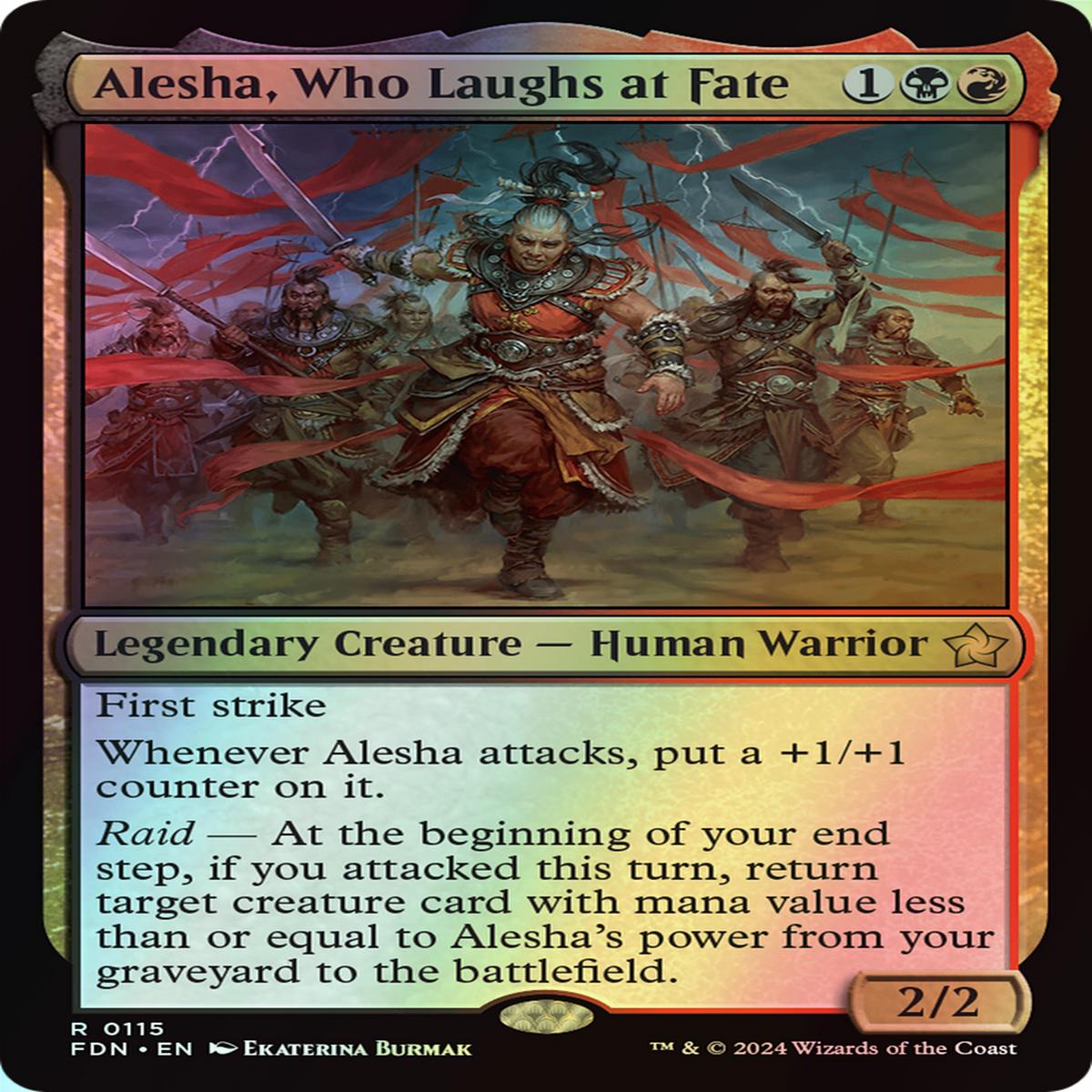 Alesha Who Laughs At Fate (Fdn) 115 EnF SO LightlyPlayed