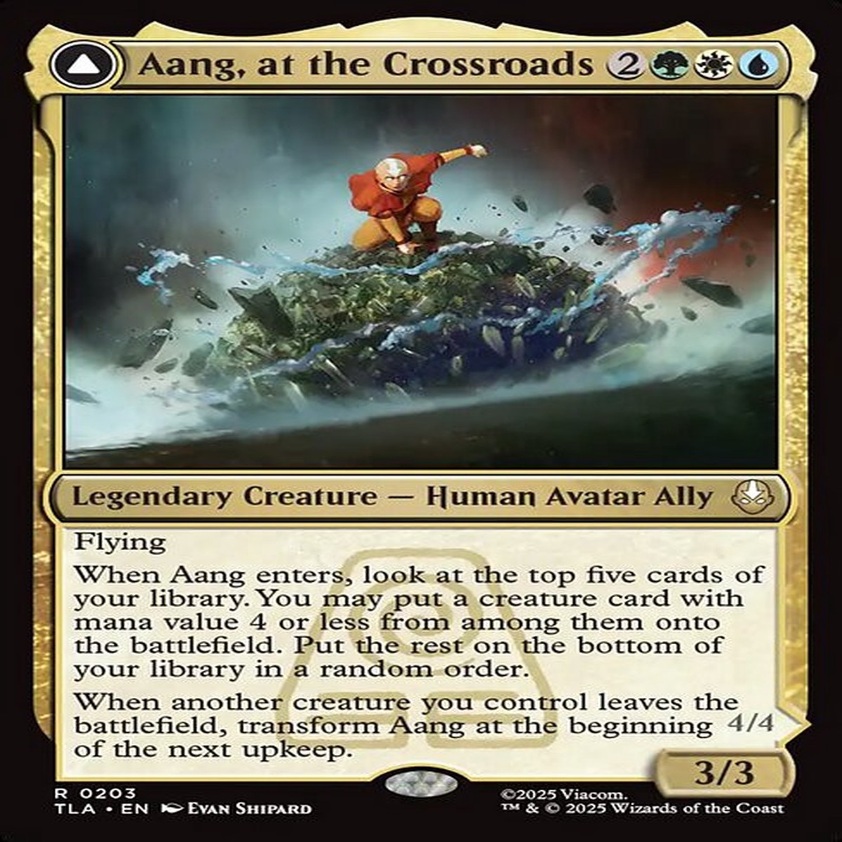 Aang at the Crossroads Aang Destined Savior (TLA) (Foil) (203)
