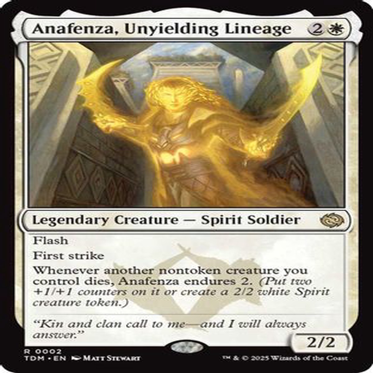Anafenza, Unyielding Lineage (TDM-002) - Tarkir: Dragonstorm Foil [Rare]