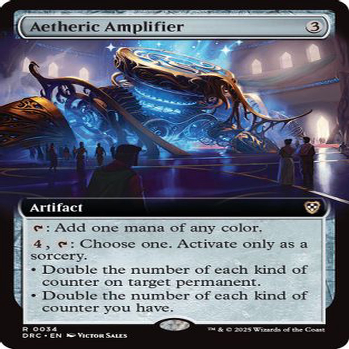 Aetheric Amplifier (Extended Art) (DRC-034) - Commander: Aetherdrift [Rare]