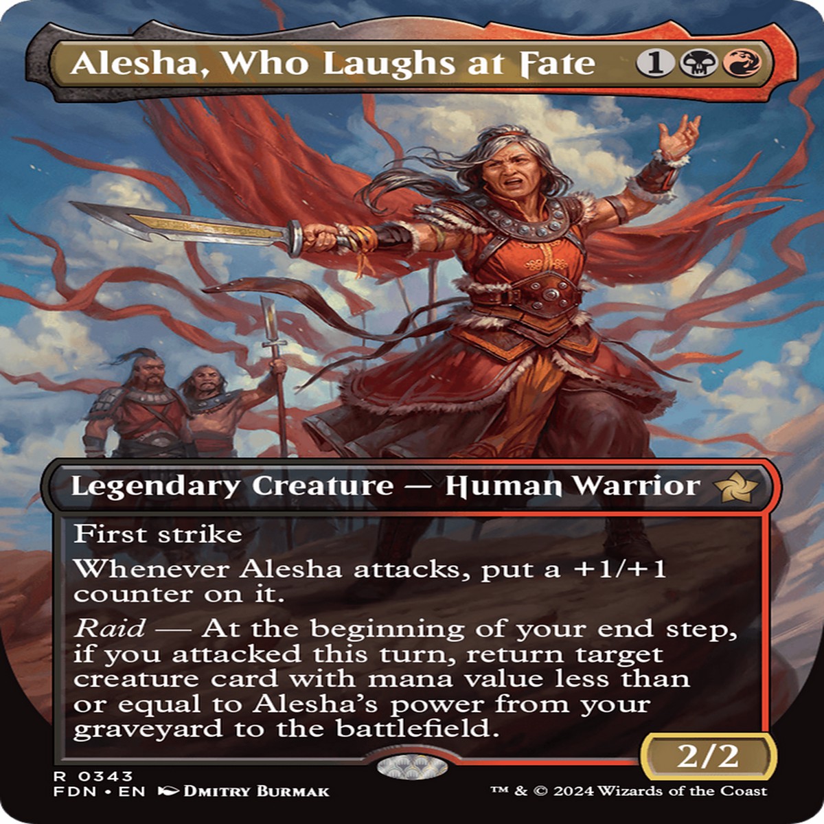 Alesha, Who Laughs at Fate (FDN-343) - Foundations (Borderless) [Rare]
