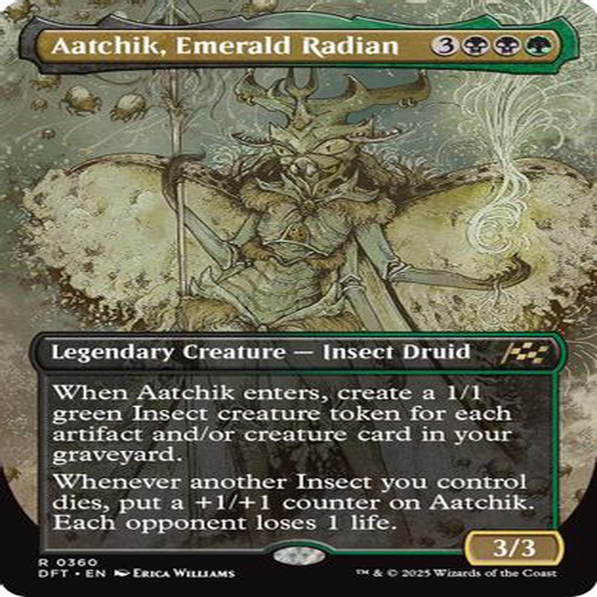 Aatchik, Emerald Radian (Borderless) (DFT-360) - Aetherdrift [Rare]