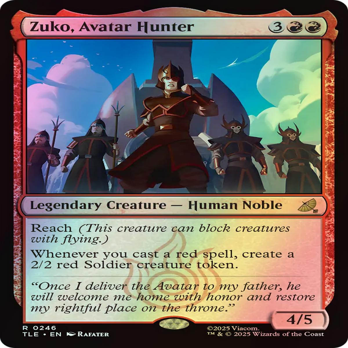 Zuko Avatar Hunter (Tle) 246 EnF SO NearMint