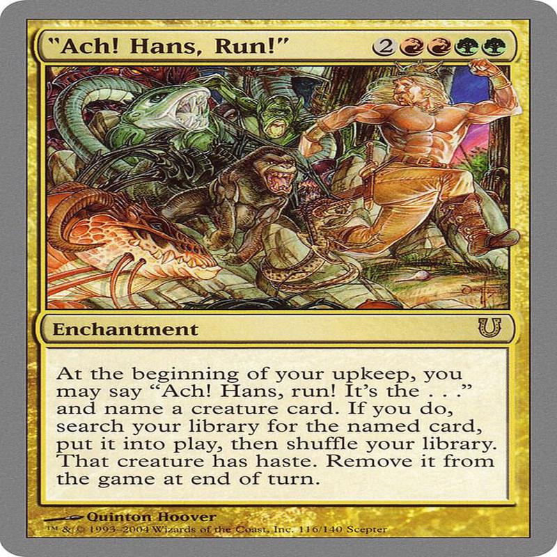 "Ach! Hans, Run!" - Red/Green